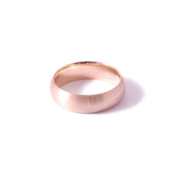 Half Round Band In 9ct Rose Gold with a Satin Finish