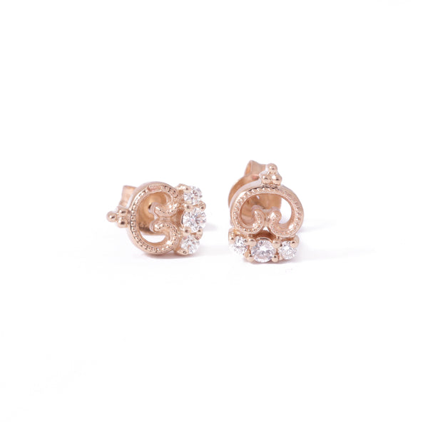 Petite Blossom Studs In Rose Gold