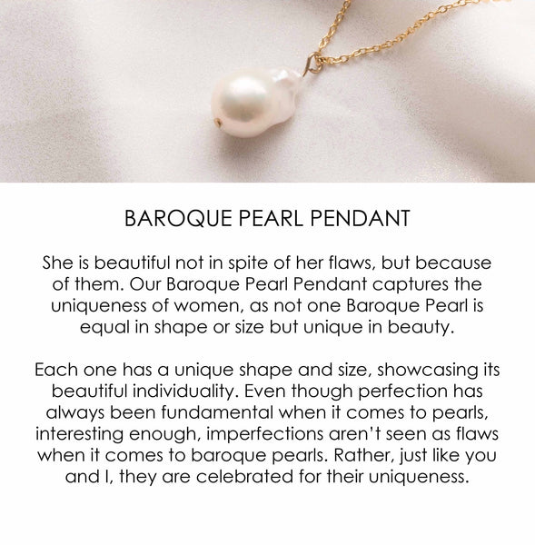 Baroque Pearl Pendant In Gold