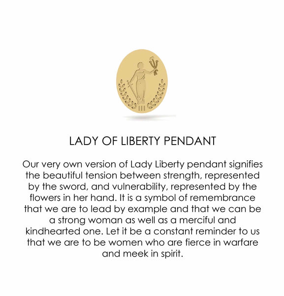Lady of Liberty Pendant In Gold