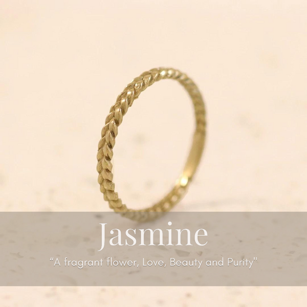 Jasmine Pure Woven Ring in Brass