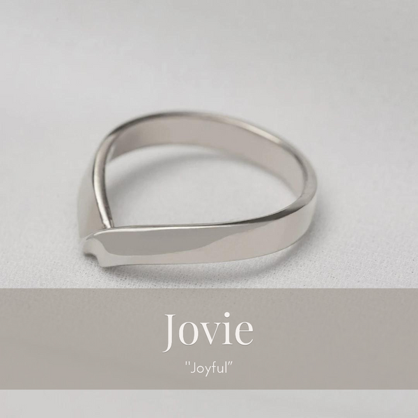 Jovie Fold-Over Band In White Gold