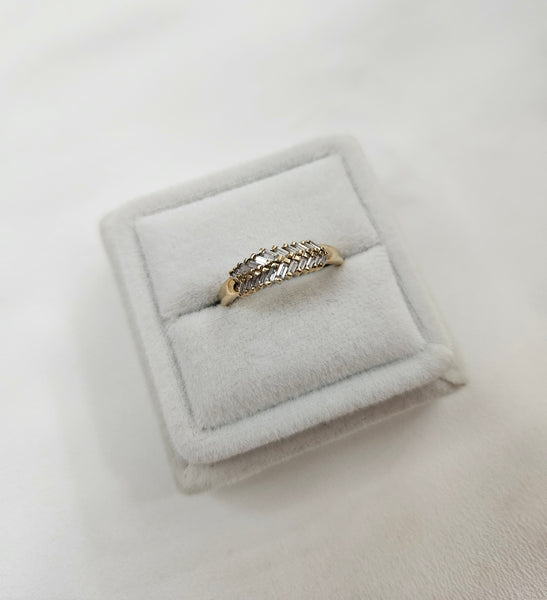 Indira Moissanite Ring In Yellow Gold