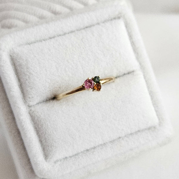 Fruity Trinity Ring In 9ct Yellow Gold