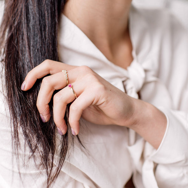 Fruity Trinity Ring In 9ct Yellow Gold