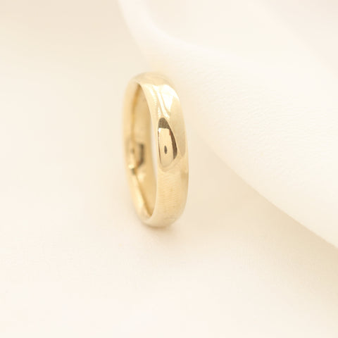 Half Round Polished Band In 9ct Yellow Gold