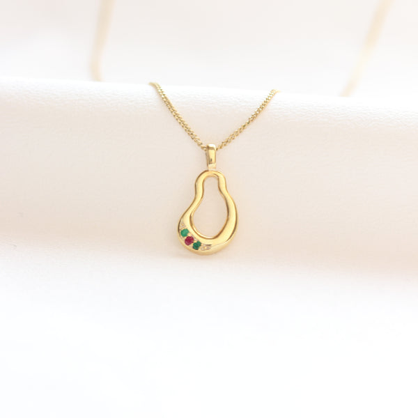 Customised 3 Gemstone Pendant (made to order)