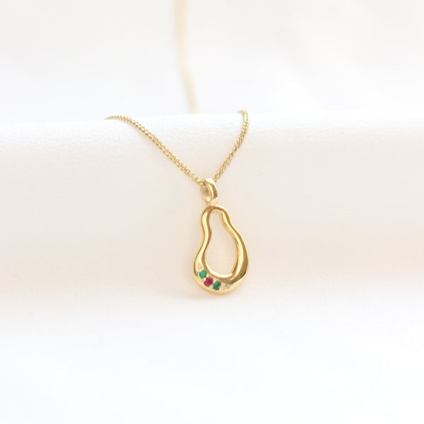 Customised 3 Gemstone Pendant (made to order)