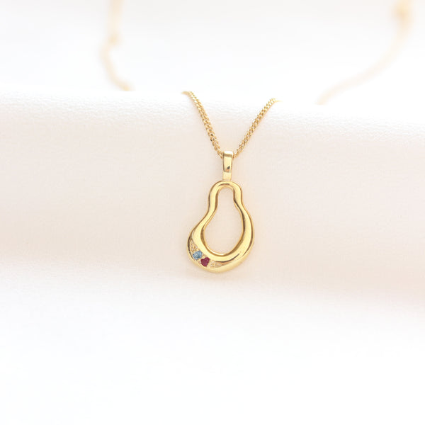 Customised 3 Gemstone Pendant (made to order)