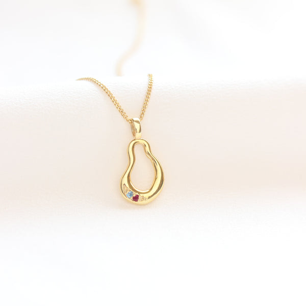 Customised 3 Gemstone Pendant (made to order)