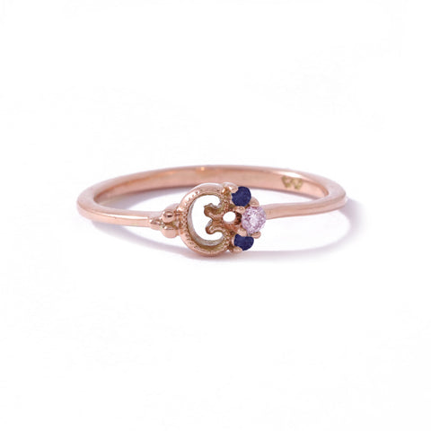Petite Blossom Ring In 9ct Rose Gold