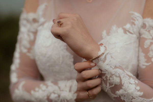 Open Sunbeam Wedding Band In 9ct Rose Gold