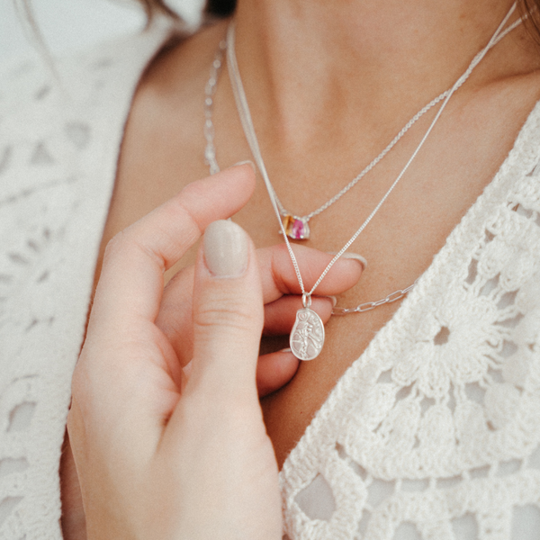 The Faithful Peach Necklace