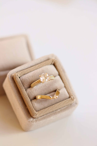 Starla Moissanite Ring In 9ct Yellow Gold