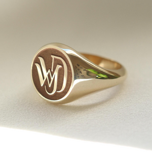 WWJD Signet Ring in Gold