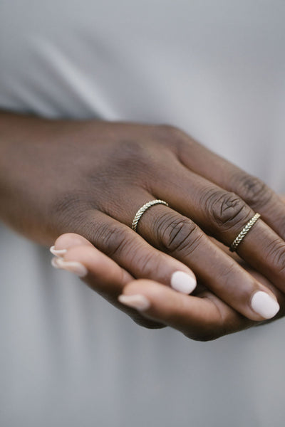 Jasmine Pure Woven Ring in Gold