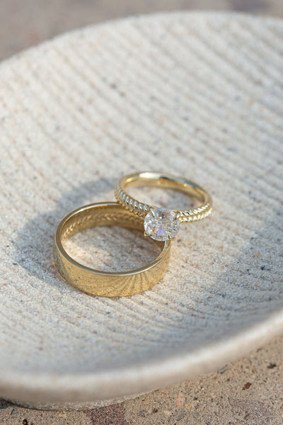 Starla Moissanite Ring In 9ct Yellow Gold