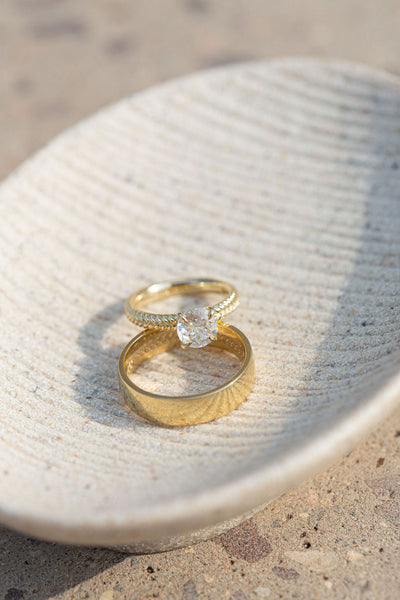 Starla Moissanite Ring In 9ct Yellow Gold