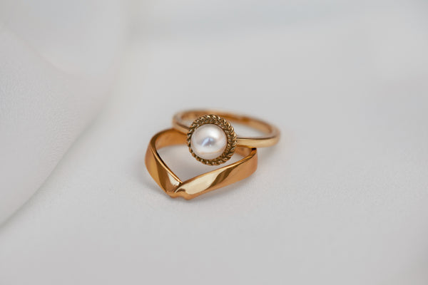 Jovie Fold-Over Band In Rose Gold