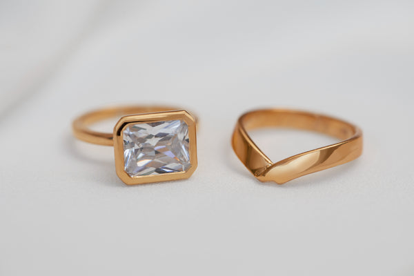 Jovie Fold-Over Band In Rose Gold