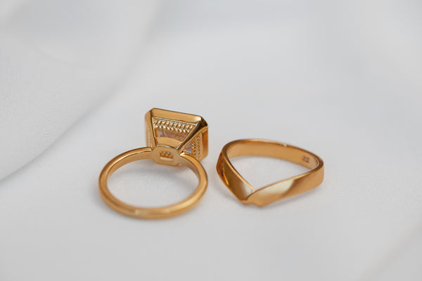 Jovie Fold-Over Band In Rose Gold