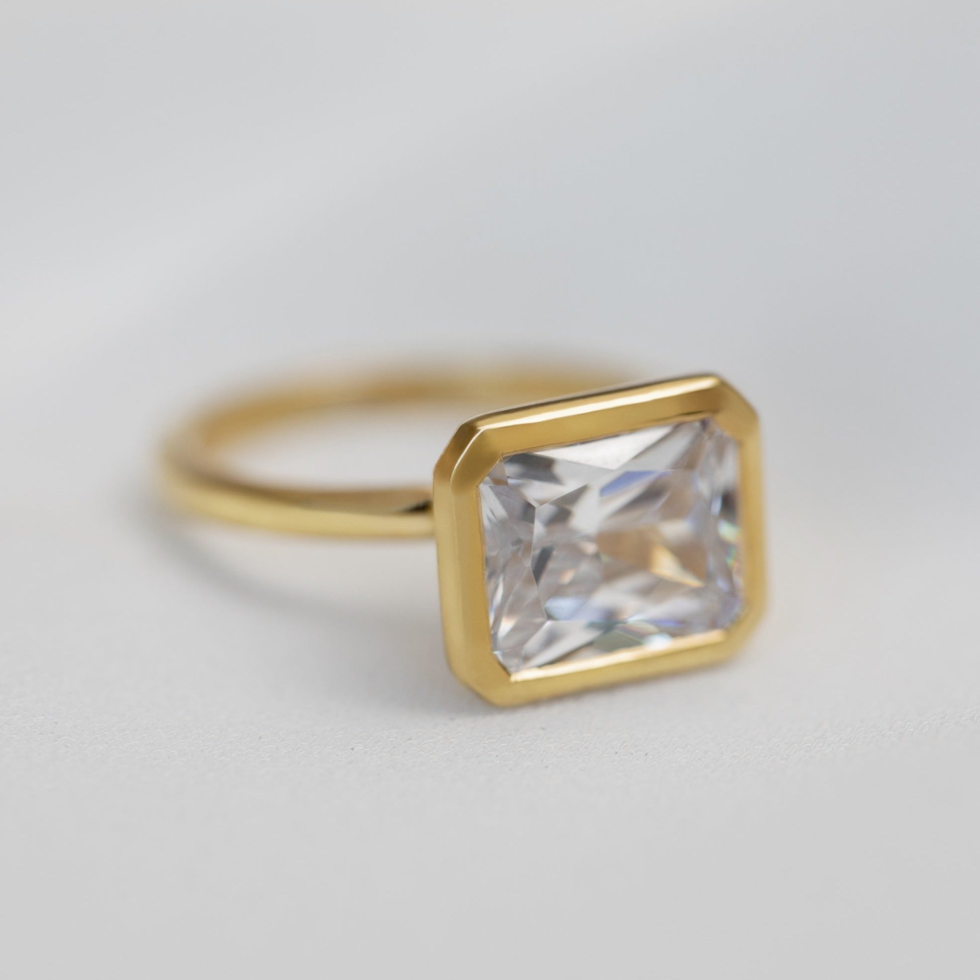 Brielle Strength Moissanite Ring In Gold
