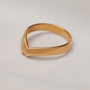 Jovie Fold-Over Band In Rose Gold