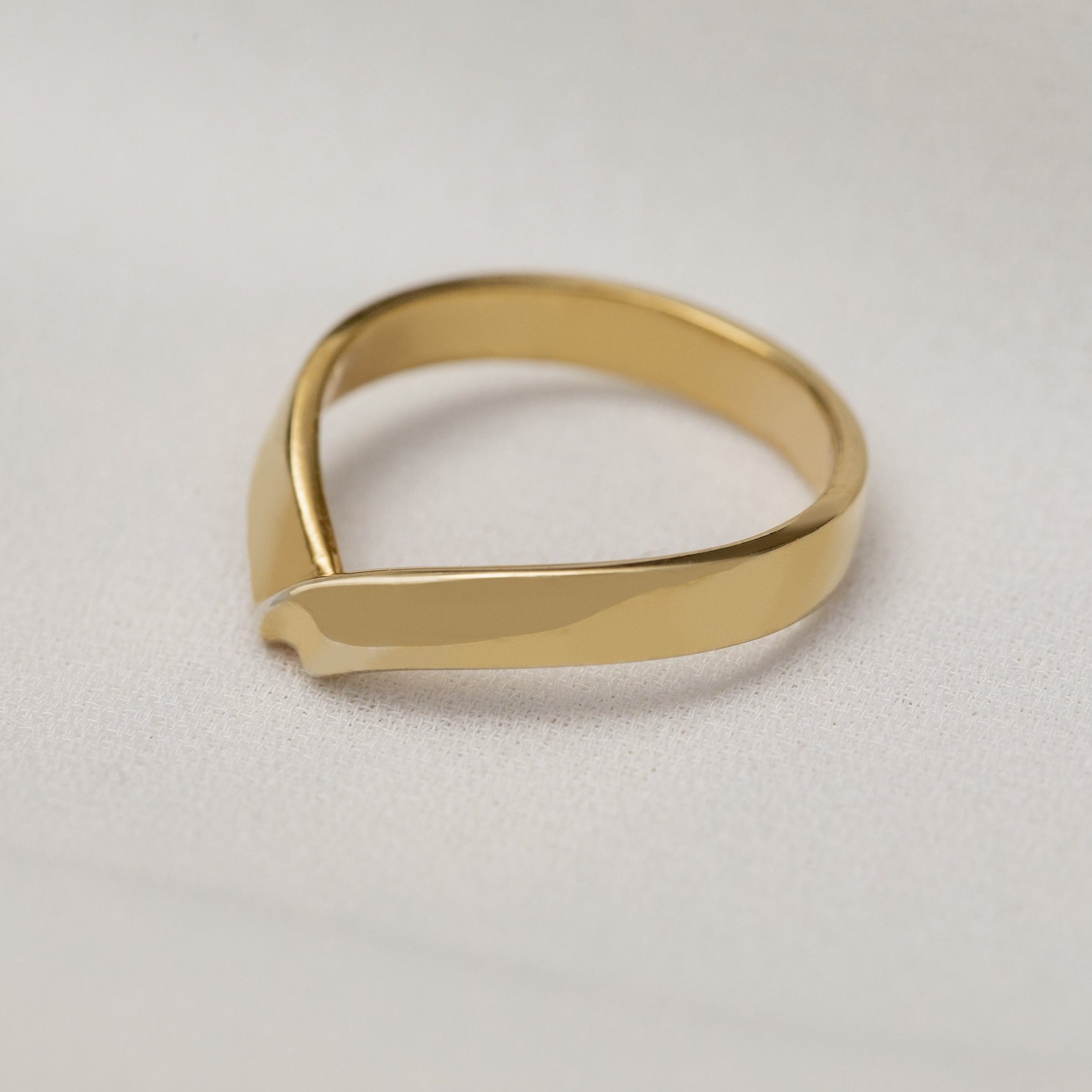 Jovie Fold-Over Band In Gold