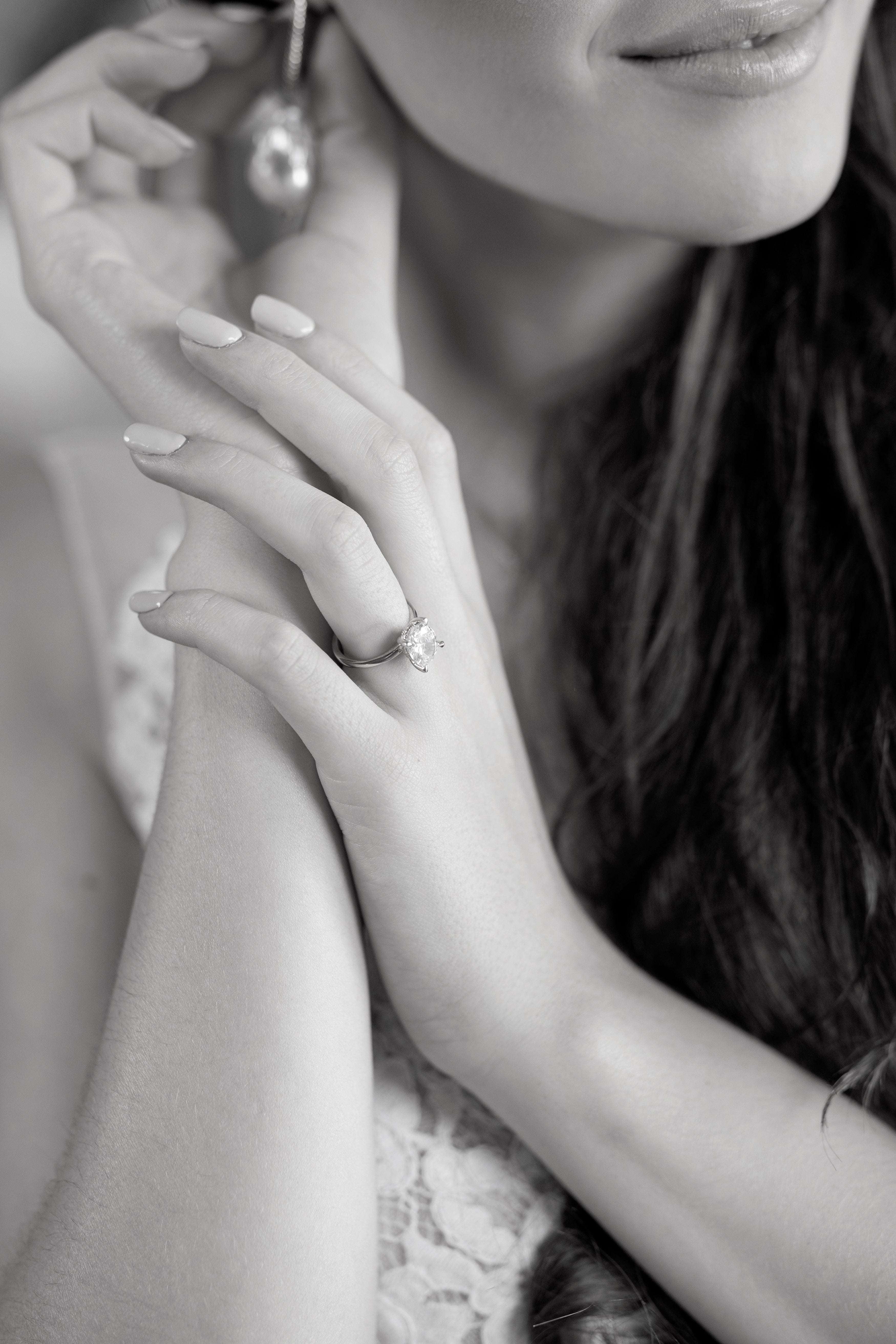 Nayeli Oval Lab-Grown Diamond Ring In White Gold