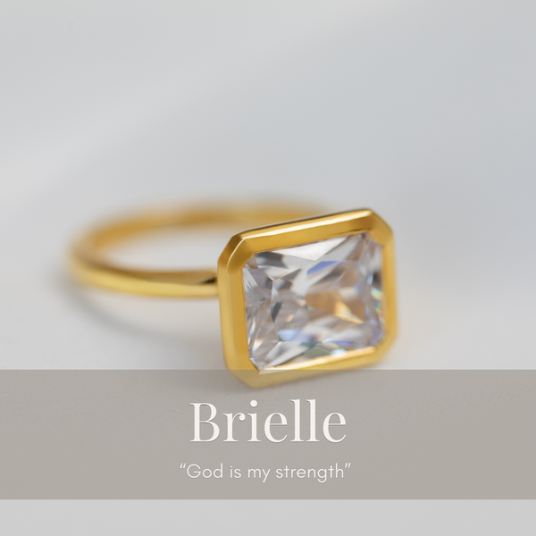 Brielle Strength Moissanite Ring In Gold