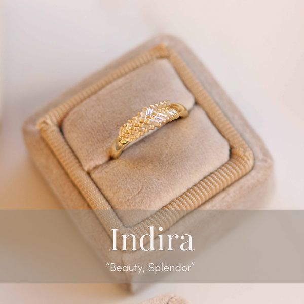 Indira Moissanite Ring In Rose Gold