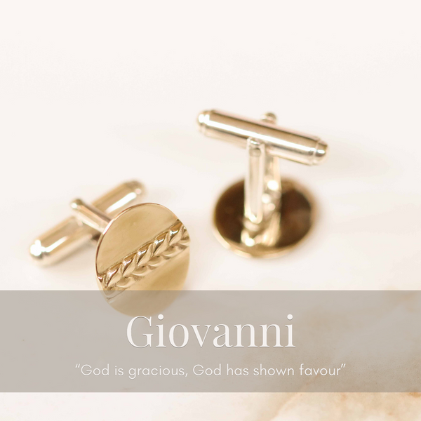 Giovanni Oval Cufflinks In Brass