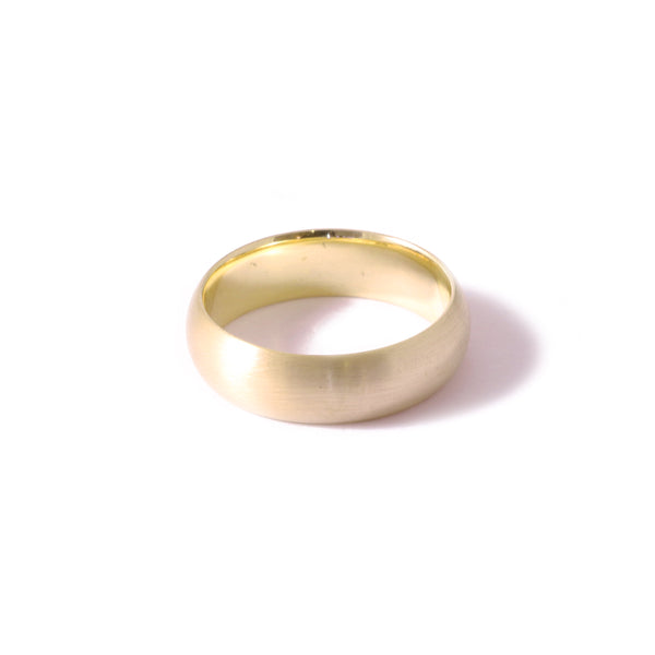 Half Round Band In 9ct Yellow Gold with a Satin Finish
