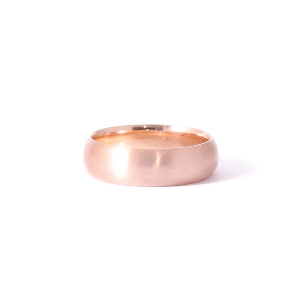Half Round Band In 9ct Rose Gold with a Satin Finish