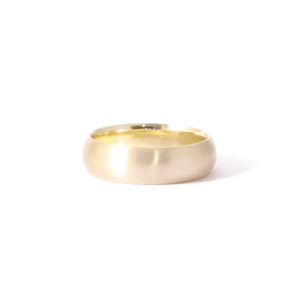 Half Round Band In 9ct Yellow Gold with a Satin Finish