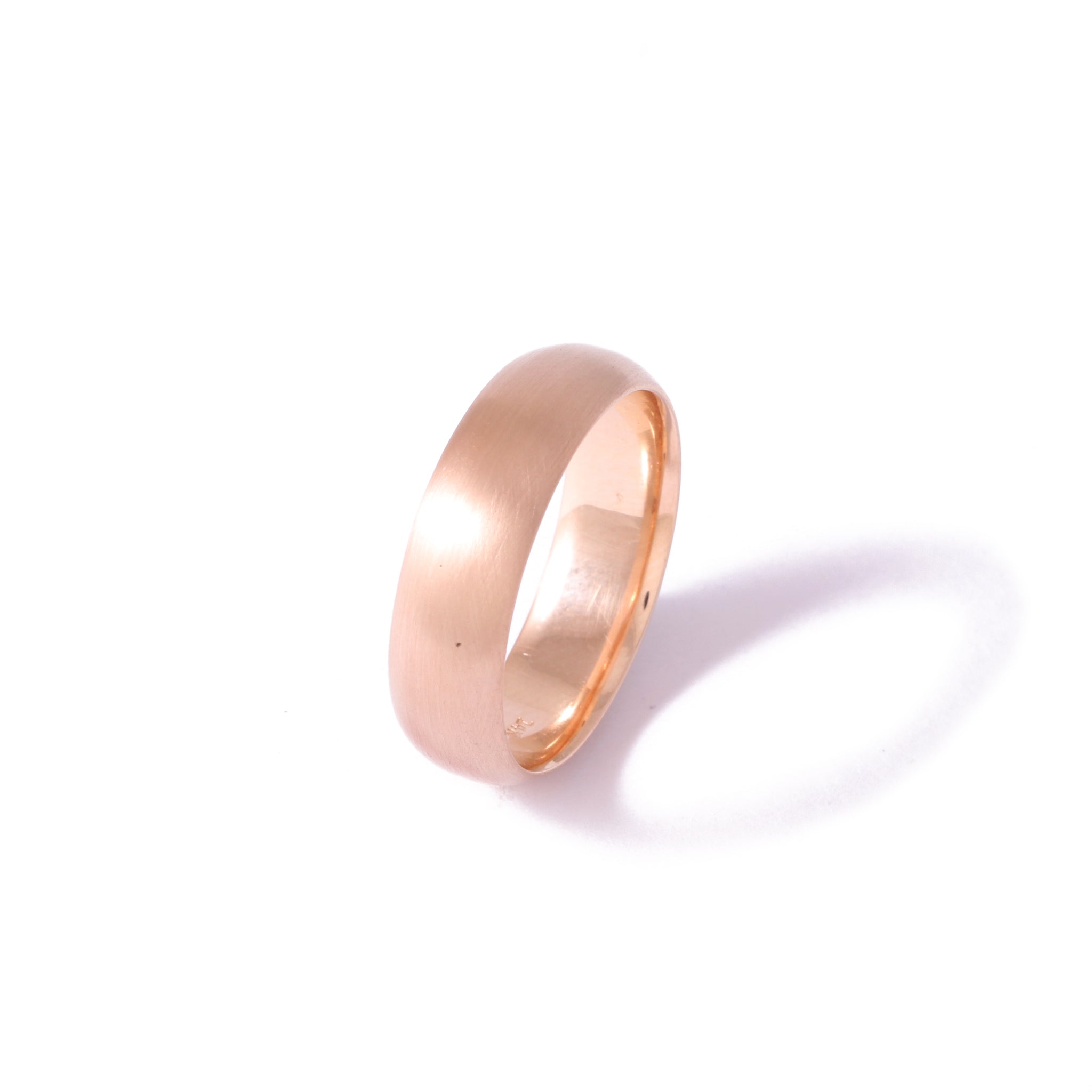 Half Round Band In 9ct Rose Gold with a Satin Finish