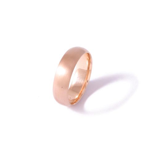 Half Round Band In 9ct Rose Gold with a Satin Finish