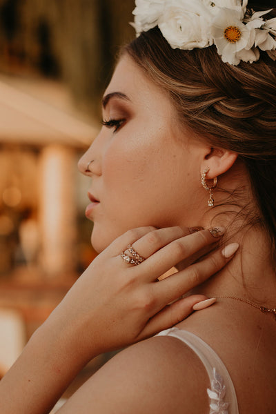 Petite Blossom Studs In Rose Gold