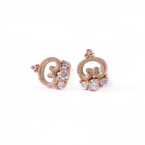 Petite Blossom Studs In Rose Gold