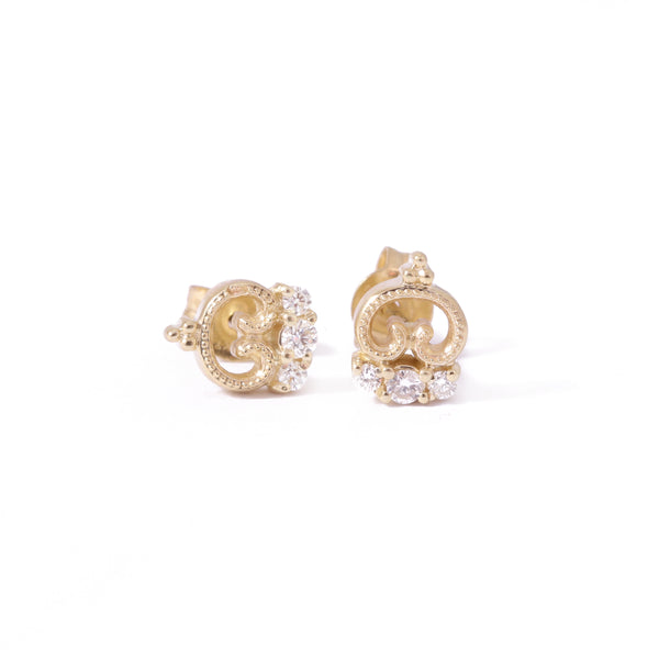 Petite Blossom Studs In Yellow Gold