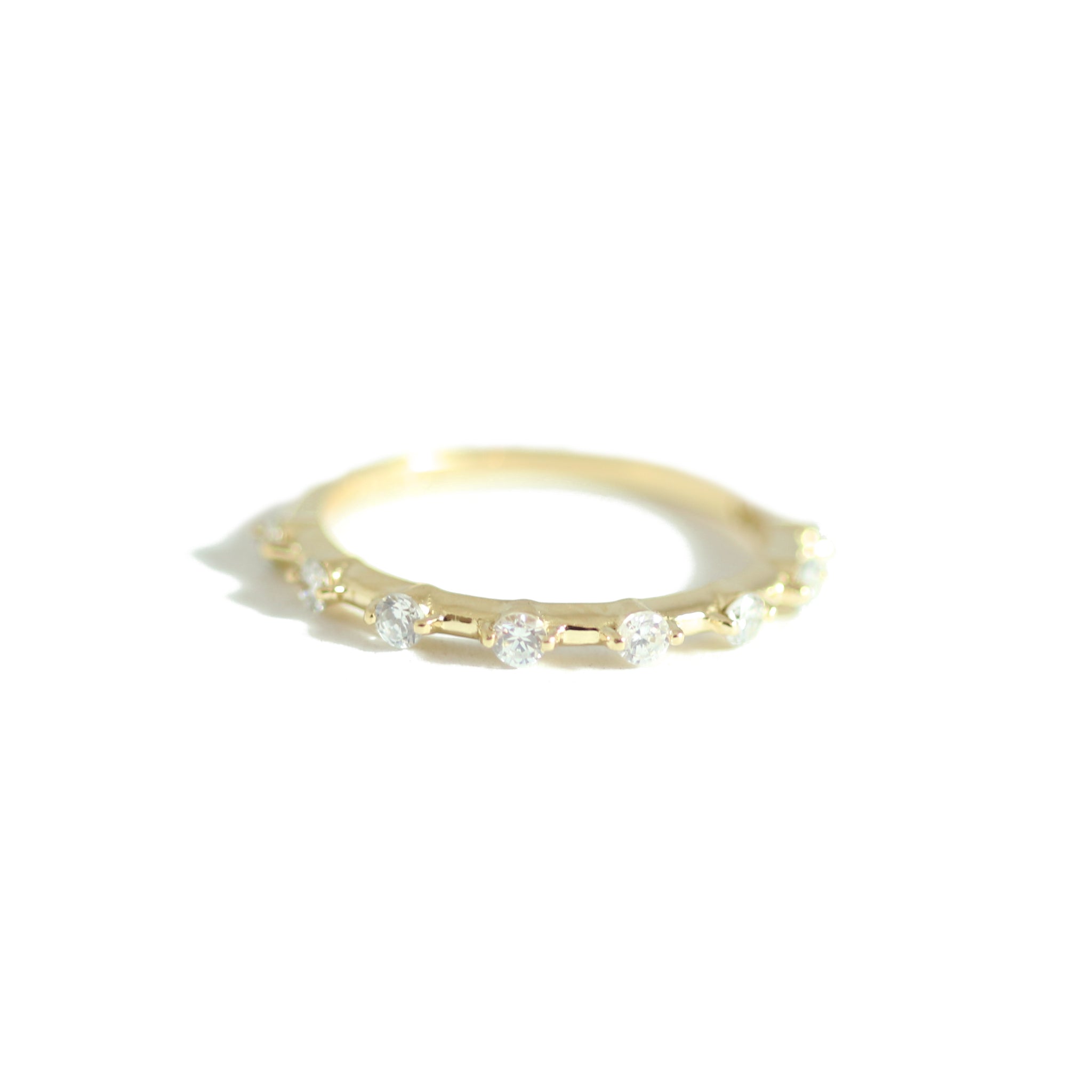 Spaced Diamond Band In 9ct Yellow Gold