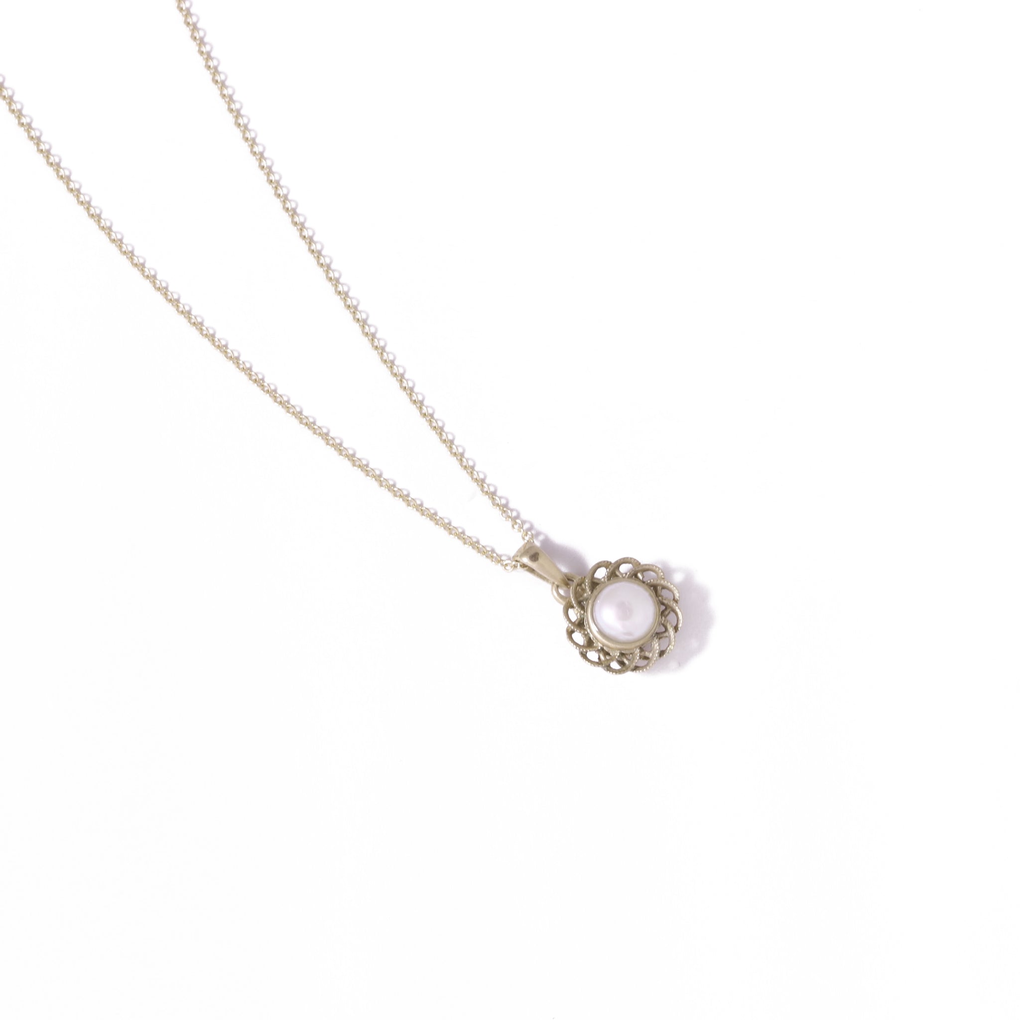 Pearl Peony Pendant In Silver