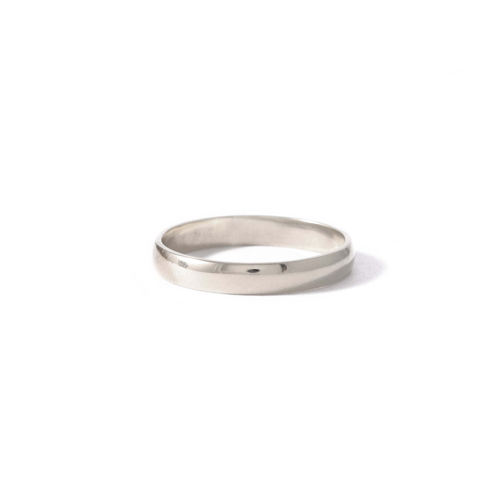 Half Round Band (3mm) In 9ct White Gold