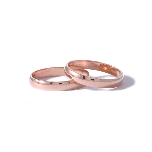 Half Round Band (3mm) In 9ct Rose Gold