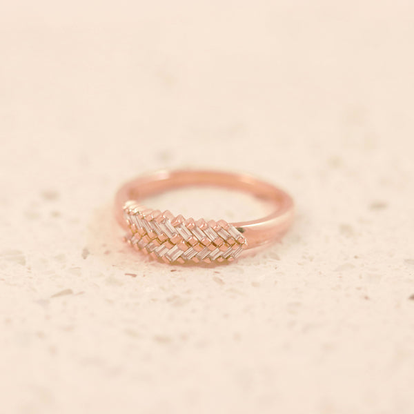 Indira Moissanite Ring In Rose Gold