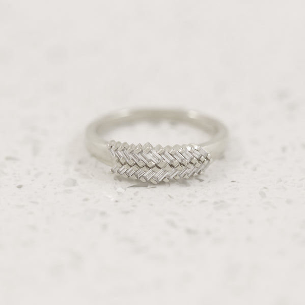 Indira Moissanite Ring In White Gold