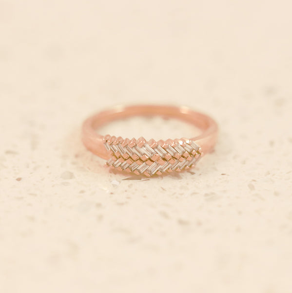 Indira Moissanite Ring In Rose Gold