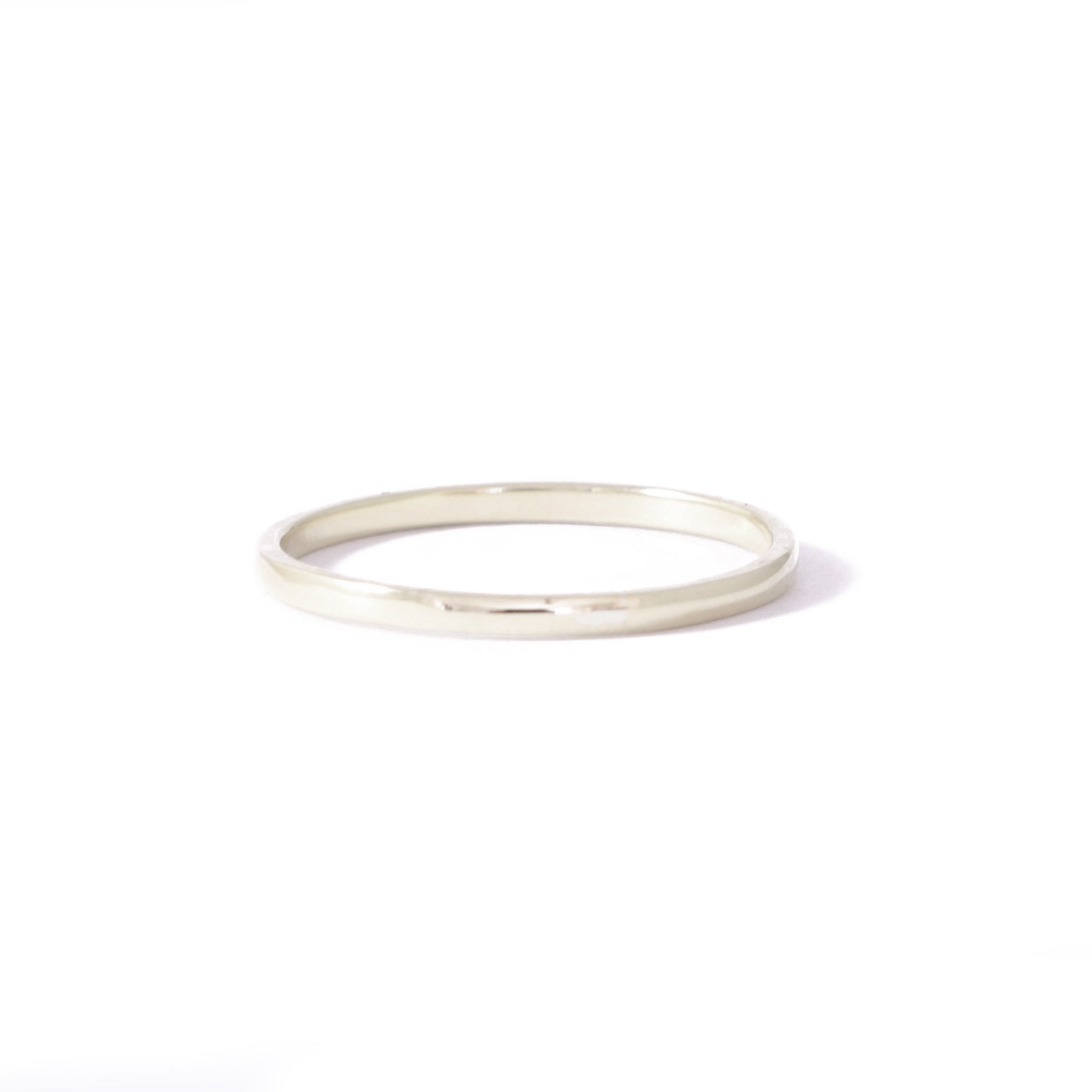 Delicate Half-round Band In 9ct White Gold