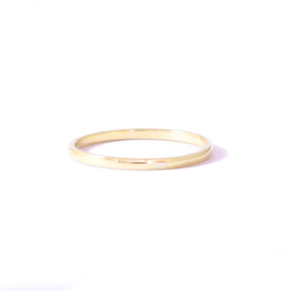 Delicate Half-round Band In 9ct Yellow Gold