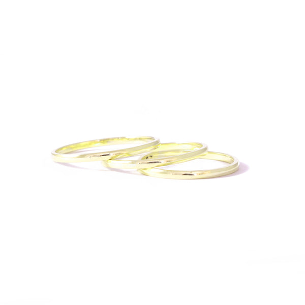 Delicate Half-round Band In 9ct Yellow Gold